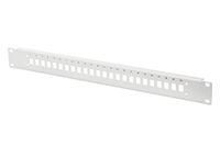 DIGITUS FO splitterbox voorpaneel - Glasvezel patchpaneel - 24x LC/DX - 19-inch 1U - Grijs