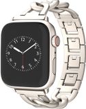 By Qubix Metalen Quick-Release Ketting Band Starlight voor Apple Watch 38/40/41/42mm
