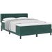 Maison Exclusive - Lit À Ressorts Avec Tête De Lit Vert Foncé 200 X 140 Cm Velours