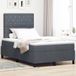 Maison Exclusive - Lit boxspring avec matelas, gris foncé, 120 x 190 cm, velours