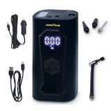 Goodyear Draagbare oplaadbare draadloze compressor 6000 mAh, 5 in 1, inflatie, deflatie, drukmeting, powerbank, 6 LED-zaklamp, accessoires inbegrepen, sigarettenaansteker stopcontact