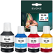 Evoke Compatible Ink for Canon Gi-46 4x Cmyk: Black, Cyan, Magenta, Yellow 170ml 48000 Pages Maxify Gx3040 Gx4040 Gx4050 Gx5040 Gx5050 Gx6040 Gx6050 Gx7040 Gx7050