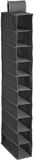 5Five Kast organizer - hangend - 10 vakken - 30 x 15 x 120 cm - grijs
