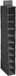 5Five Kast organizer - hangend - 10 vakken - 30 x 15 x 120 cm - grijs