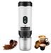 Machine à expresso portable - Machine à café électrique pour voiture et maison - Sans fil, 3-en-1 : capsules et café moulu - Convient pour les voyages et le camping - Plastique - Blanc
