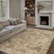 Merkloos Tapijt - Vintage Wasbaar Antislip Laagpolig - Retro Braun Multi - 180x270 cm