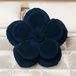 PETTI Artigiani Italiani - Bloemenkussen van fluweel met vulling, slaapkamer kussenslopen, sierkussen in bloemvorm, kussen fluweel blauwe bloem 1 stuk - diameter 50 cm