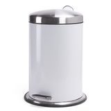 MSV 100385 pedaalemmer met deksel roestvrij staal 12 L, wit, 30 x 20 x 15 cm