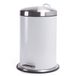 MSV 100385 pedaalemmer met deksel roestvrij staal 12 L, wit, 30 x 20 x 15 cm