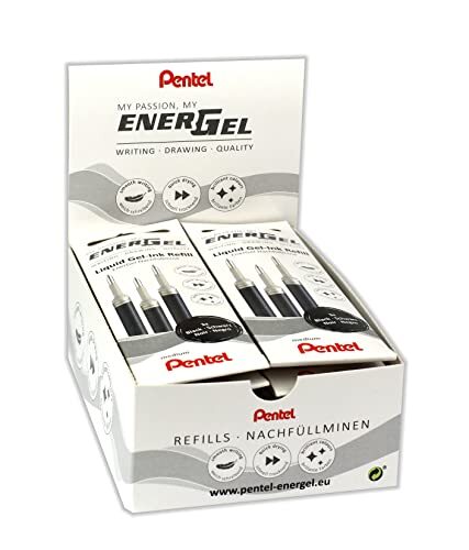 Pentel LR7-3A navulvulling voor EnerGel pennen 0,7 bal = 0,35 mm lijndikte, VE = 12 x 3 stuks, zwart