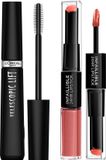 L'Oréal Paris Telescopic Lift Mascara + Infaillible 24H Lipstick Coffret Cadeau - Noir & Rose