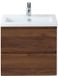 BES LED Vogue Badmeubelset 60 cm - Walnoot - Keramische Wastafel Wit