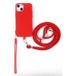 JAYM POP - Achterzijde behuizing voor mobiele telefoon - met hals en pols - silicone - rood - voor Samsung Galaxy A34 5G