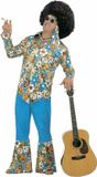 Finidi Hippie Flower Power kostuum XXL Luxe Blauw