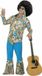 Finidi Hippie Flower Power kostuum XXL Luxe Blauw