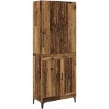 Buffet Haut Armoire Bois Ancien 69,5 X 34 X 180 Cm Bois D'Ingénierie