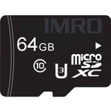 IMRO MicroSDXC 64GB Klasse 10 UHS-3 Carte mémoire avec adaptateur SD