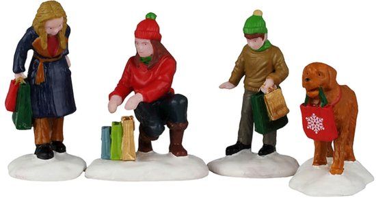 Lemax Festive Holiday Shoppers - Set van 4