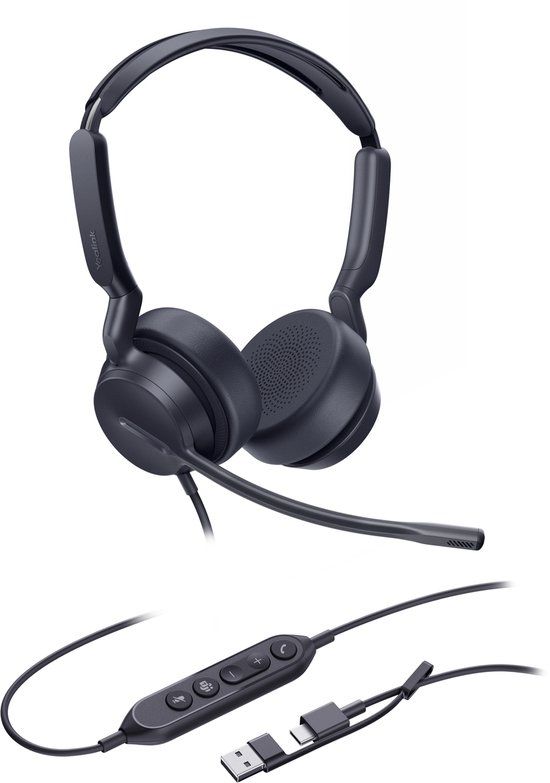 Yealink UH42 Dual Teams-headset met USB-C/A-aansluiting