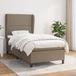 Maison Exclusive - Sommier à lattes de lit avec matelas Taupe 90x200 cm Tissu
