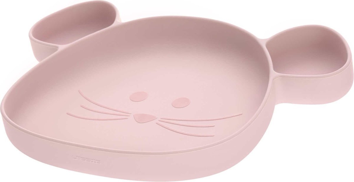 Lässig Section Plate Silicone - Little Chums Mouse Rose
