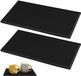 Barmat Tapis égouttoir en caoutchouc Noir 2 pièces 30 x 15 cm