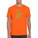 Bellatio Decorations Gouden saxofoon t-shirt oranje voor heren