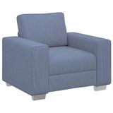 vidaXL Fauteuil Bleu 100x77x82 cm Velours Côtelé Tissu