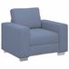 vidaXL Fauteuil Bleu 100x77x82 cm Velours Côtelé Tissu