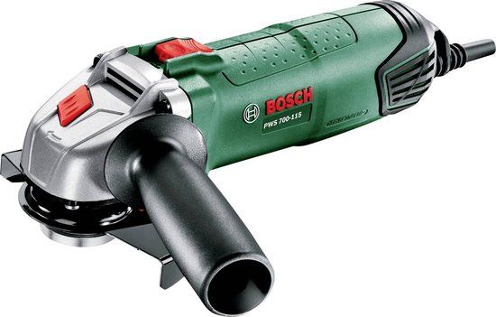Bosch PWS 700-115 Haakse Slijpmachine - 700W - 11.000 RPM - 115mm schijf - Zwart/Groen
