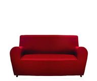 GEMITEX Magic 2-zitsbankovertrek in effen en elastische stof, polyester, bordeaux, rugleuning tot 180 cm