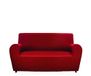 GEMITEX Magic 2-zitsbankovertrek in effen en elastische stof, polyester, bordeaux, rugleuning tot 180 cm