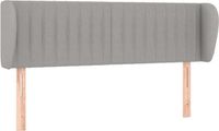 vidaXL Hoofdbord met randen 147x23x78/88 cm stof lichtgrijs