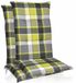 Beautissu Sunny GR Set van 2 Tuinkussens Hoge Rug 120x50 cm Geel geruit