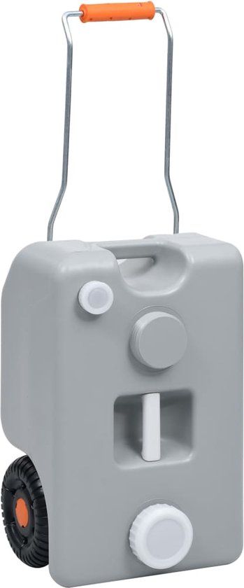 vidaXL Watertank op wielen 25 L grijs