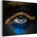 MuchoWow Aluminium Schilderij Industrieel - Vrouw - Ogen - Make up - Goud - 80x60 cm - Dibond