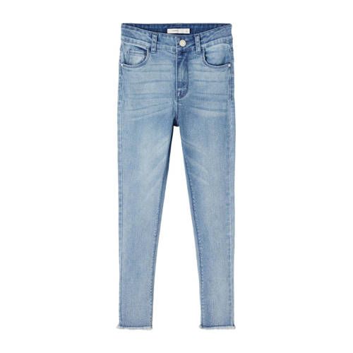 NAME IT KIDS high waist skinny jeans NKFPOLLY stonewashed