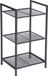 Songmics Étagère de salle de bain en métal, étagère de cuisine, 3 niveaux, étagère sur pied, étagère à plantes, extensible, étagères réglables, design industriel, noir