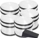 Merkloos RVS deurstopper met rubberen bescherming + gratis deurwig zwart - 9 x 7.5 cm - 1.1 kg