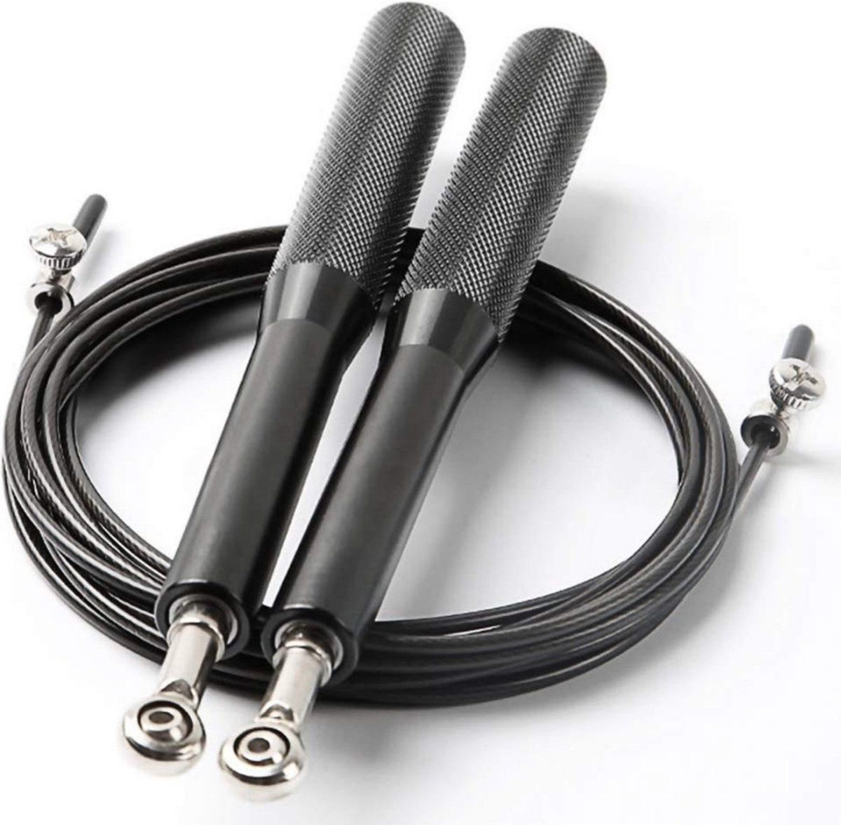 Fitness Springtouw - Speedrope - Jump Rope - Verstelbaar - Zwart - Metaal