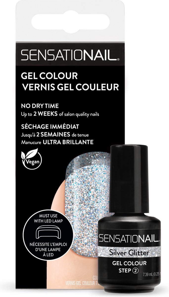 Sensationail Gel Color Nagellak - 71740 Silver Glitter