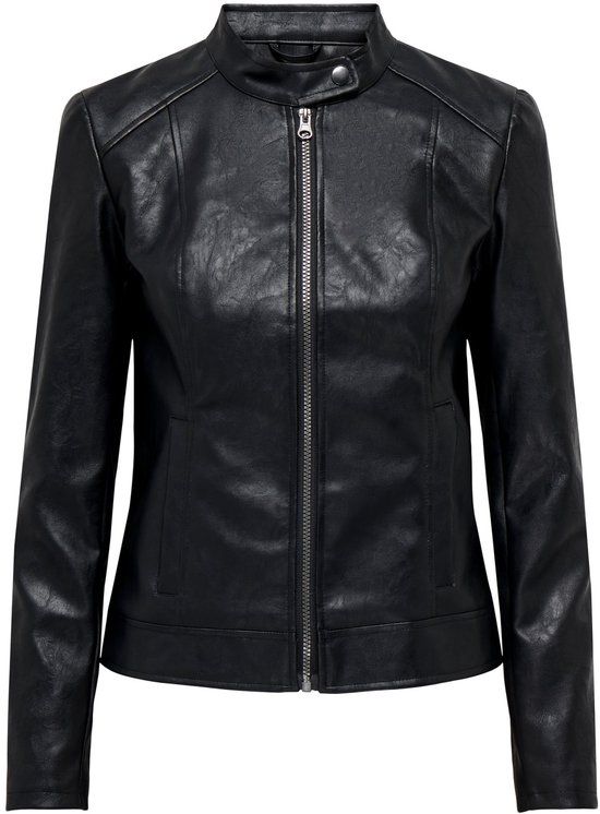 JDY JDYEMILY FAUX LEATHER JACKET OTW NOOS Women's Jacket - Size 42 - Black