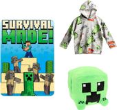 Minecraft Thuisblijfset; Fleecedeken, Hoodie deken en Handwarmer/Knuffel