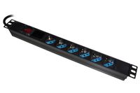 LINK LK10059 19" Stroomstrip Zwart