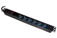 LINK LK10059 19" Stroomstrip Zwart