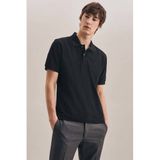 Seidensticker slim fit polo zwart