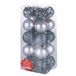 Santa's House Set van 20 kerstballen blauw/zilver gesorteerd Ø 6 cm glanzend gesatineerd glitter