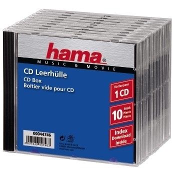 Hama CD Jewel Case Standard, Pack 10