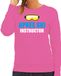 Bellatio Decorations Apres ski sweater/trui dames - apres ski instructor - roze - wintersport XS