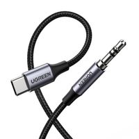 Ugreen 30633 audio kabel 1 m USB Type-C naar 3.5mm Zwart, Zilver